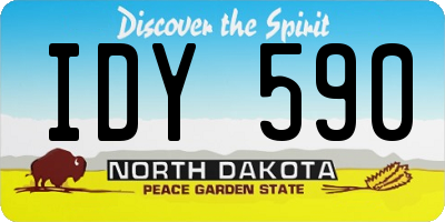 ND license plate IDY590