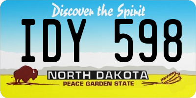ND license plate IDY598