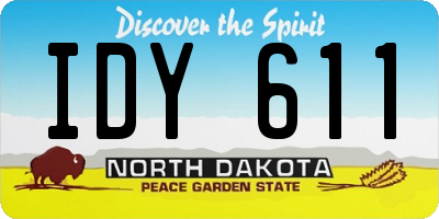 ND license plate IDY611