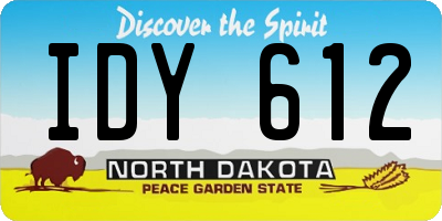 ND license plate IDY612