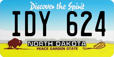 ND license plate IDY624