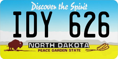 ND license plate IDY626
