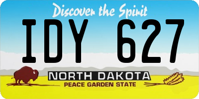 ND license plate IDY627