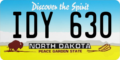 ND license plate IDY630