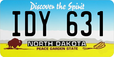 ND license plate IDY631