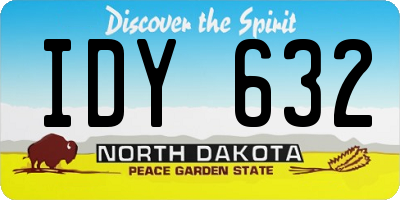 ND license plate IDY632
