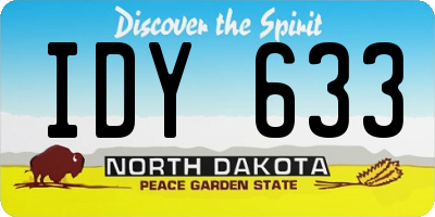 ND license plate IDY633