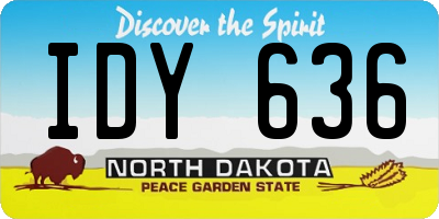 ND license plate IDY636