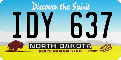 ND license plate IDY637