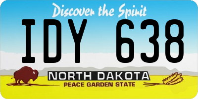 ND license plate IDY638