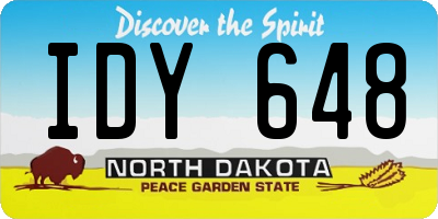 ND license plate IDY648