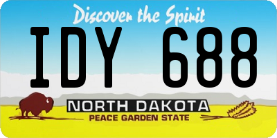 ND license plate IDY688