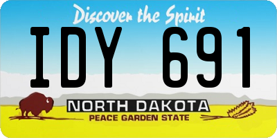ND license plate IDY691