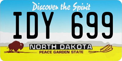 ND license plate IDY699