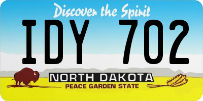 ND license plate IDY702