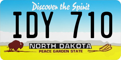 ND license plate IDY710