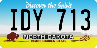 ND license plate IDY713