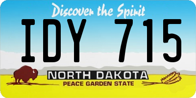 ND license plate IDY715