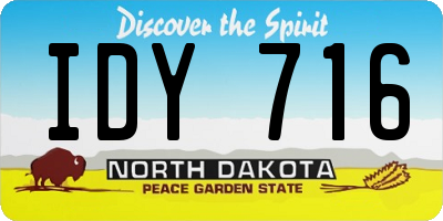 ND license plate IDY716