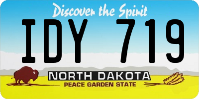 ND license plate IDY719