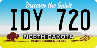 ND license plate IDY720