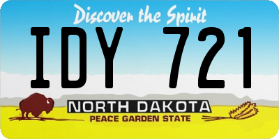 ND license plate IDY721