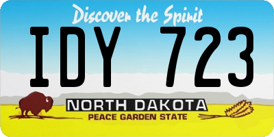 ND license plate IDY723