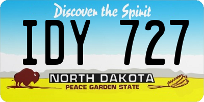 ND license plate IDY727