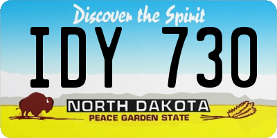 ND license plate IDY730