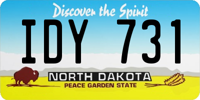 ND license plate IDY731
