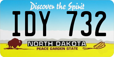 ND license plate IDY732