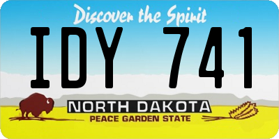 ND license plate IDY741