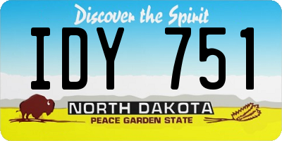ND license plate IDY751