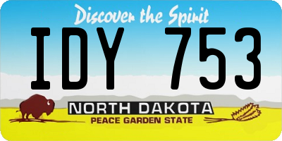ND license plate IDY753