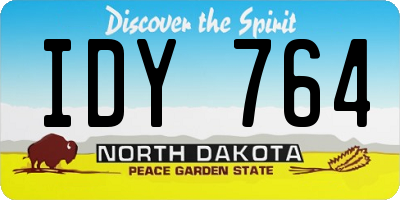 ND license plate IDY764