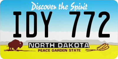 ND license plate IDY772