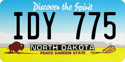 ND license plate IDY775