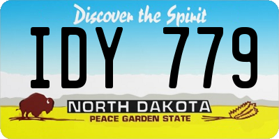 ND license plate IDY779