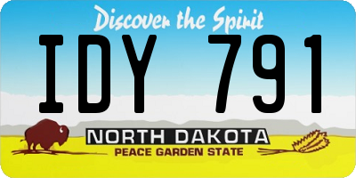 ND license plate IDY791