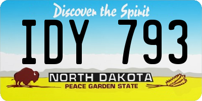 ND license plate IDY793