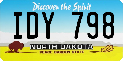 ND license plate IDY798