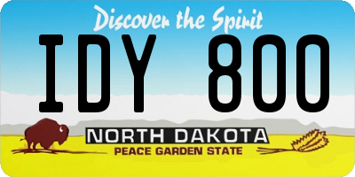 ND license plate IDY800