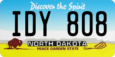 ND license plate IDY808