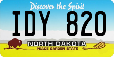 ND license plate IDY820