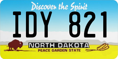 ND license plate IDY821