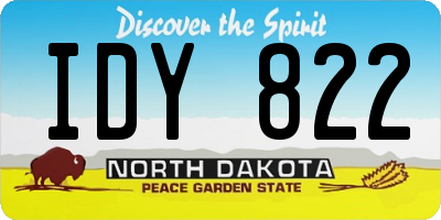 ND license plate IDY822