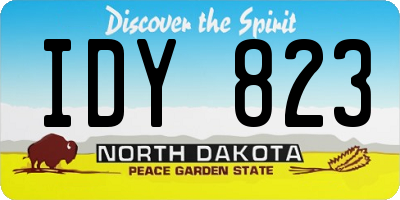 ND license plate IDY823
