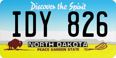 ND license plate IDY826