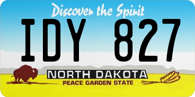 ND license plate IDY827