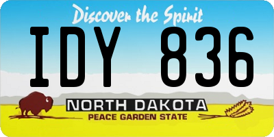 ND license plate IDY836